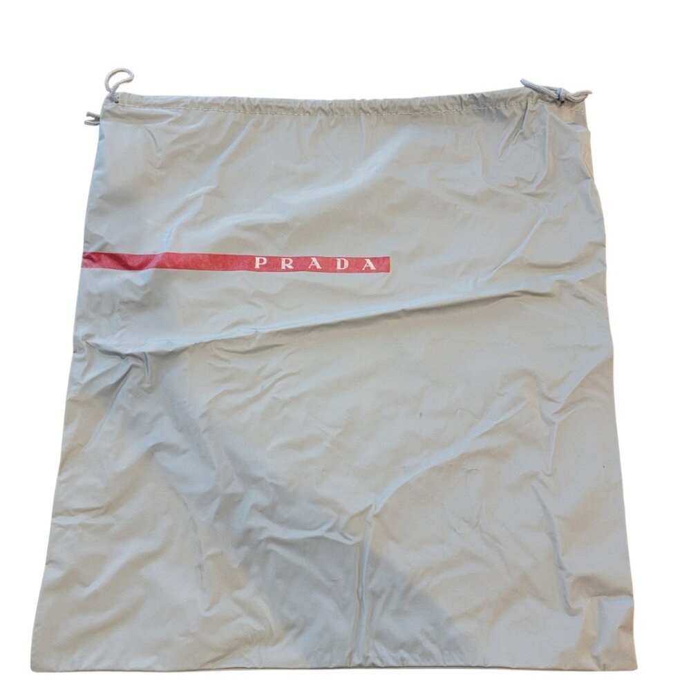 Prada Shoe Protective Cover Duster Bag/Travel Bag. with a red logo. - Picture 1 of 9